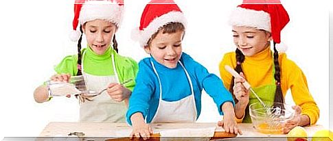 Cooking is one of the activities to do with children at Christmas