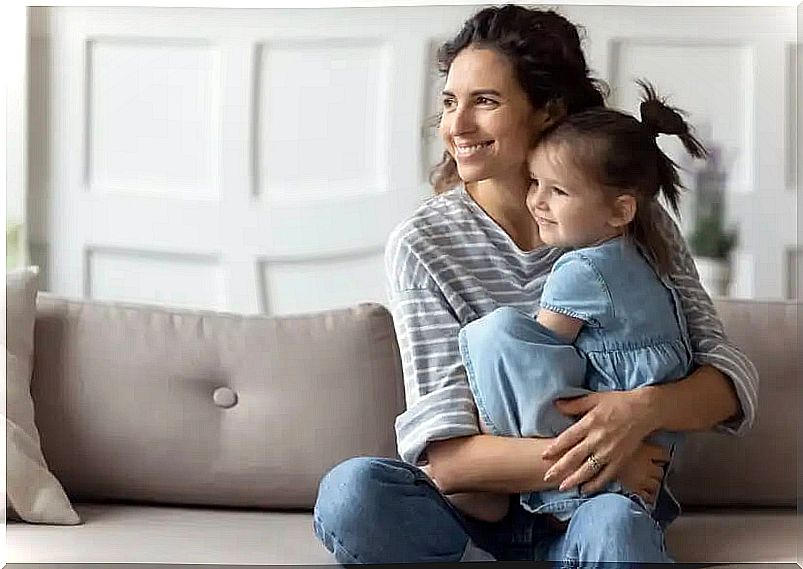 Mother helping her daughter build resilience.