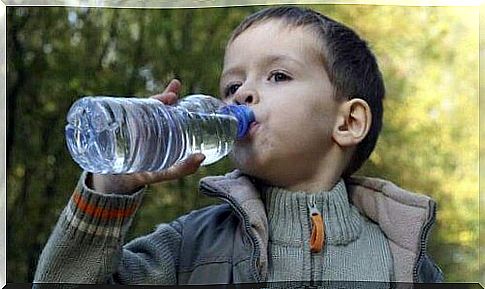 boy drinking water