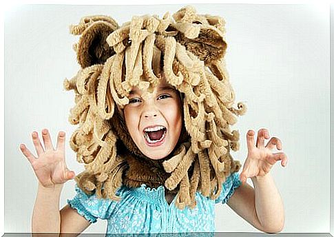 boy dressed as a lion